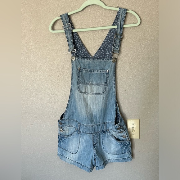 Pants - Jean Overalls Shorts Shortalls Distressed Denim Jumper Jorts Summer Y2K Size L